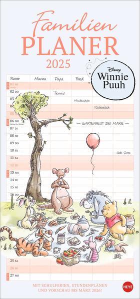 Actual product image Winnie the Pooh family planner 2025 (21 x 45 cm)