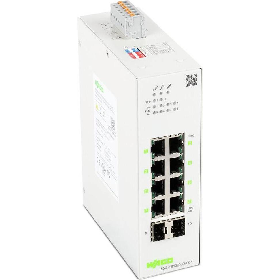 Wago Lean-Managed-Switch 8 Port 1000Base-T2-Slot 1000Base-SX/LX Power o.Ethernet (8 porte), Switch di rete