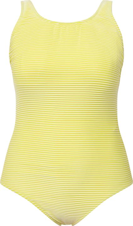 Actual product image Ulla Popken Stripe Print Fine Texture Swimsuit (48)