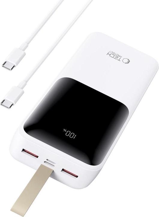 Actual product image Tech-Protect Powerbank PB03 30000mAh 22.5W - white (30000 mAh, 22.50 W)