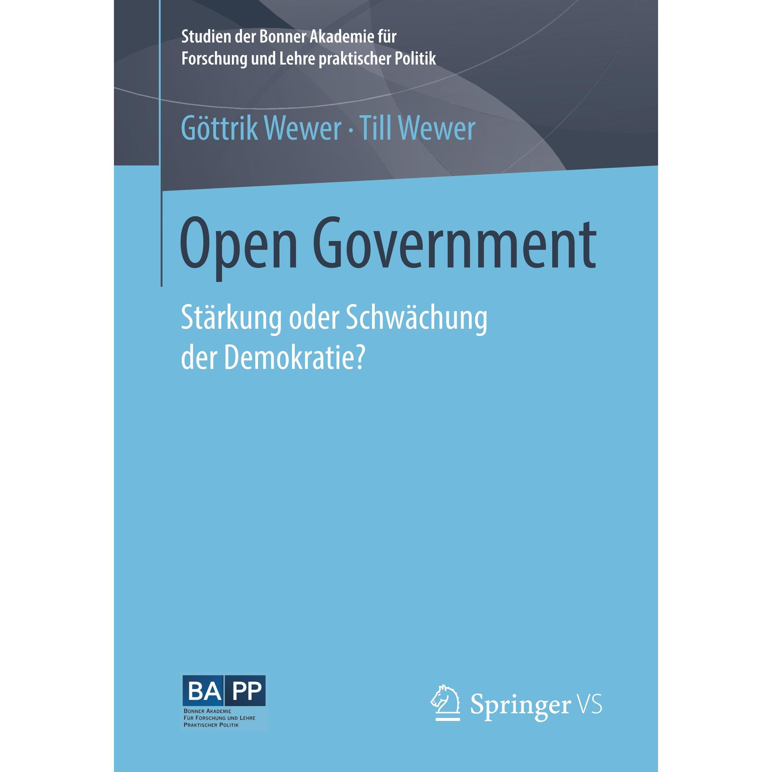 Open Government, Fachbücher von Gttrik Wewer Till Wewer