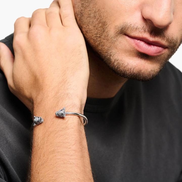 Actual product image Thomas Sabo Bangle Black Cat (Enamel, Silver 925)