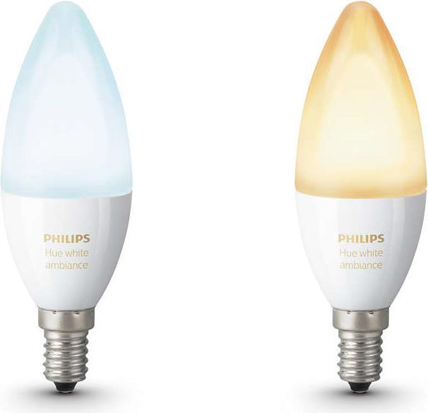 Philips Hue White Ambiance 2er Erweiterung (E14, 6 W, 2 x)