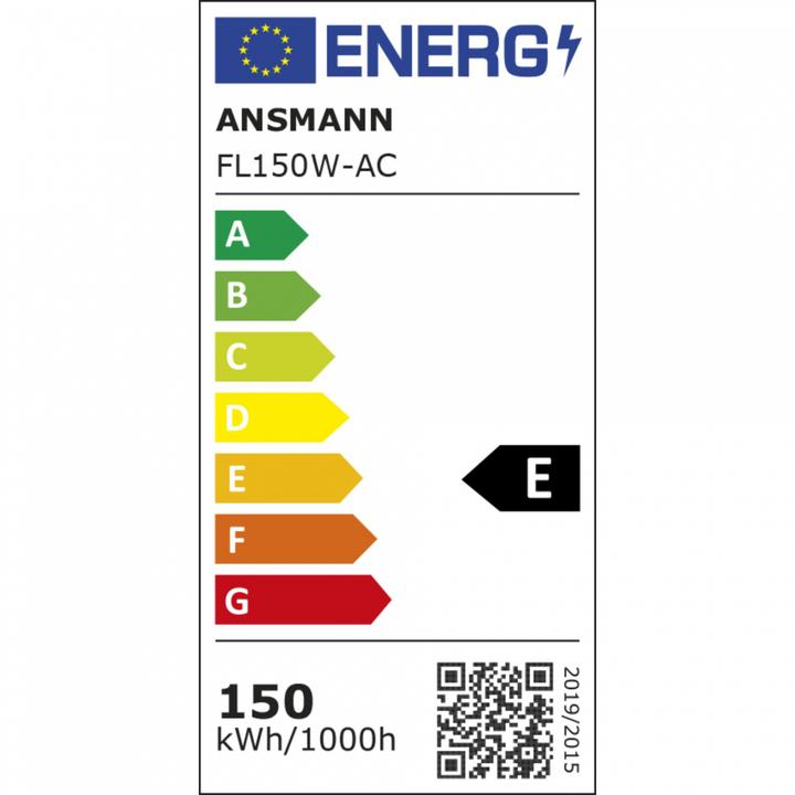 Energy Label Ansmann Work spotlight FL100W-AC wired 150W (18000 lm)