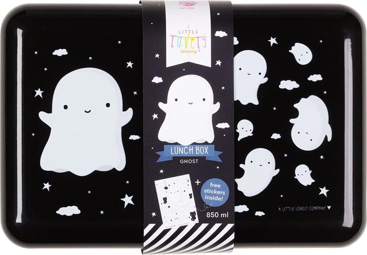 Actual product image A Little Lovely Company Lunchbox Ghost SBGHBL17 black 18x6x12cm (0.85 l)