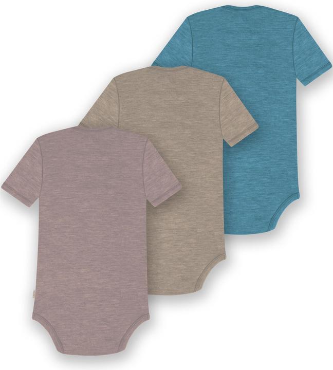Produktbild Normani 3er Set Baby Merino Body Kurzarm „Tauranga" - 9299 (68)