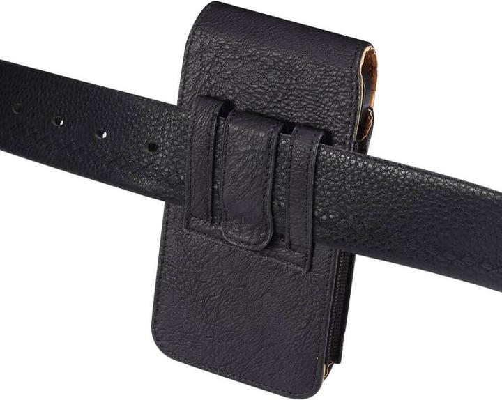 Actual product image Cover-Discount Nylon - Leather Belt Bag with Card Pocket black / L