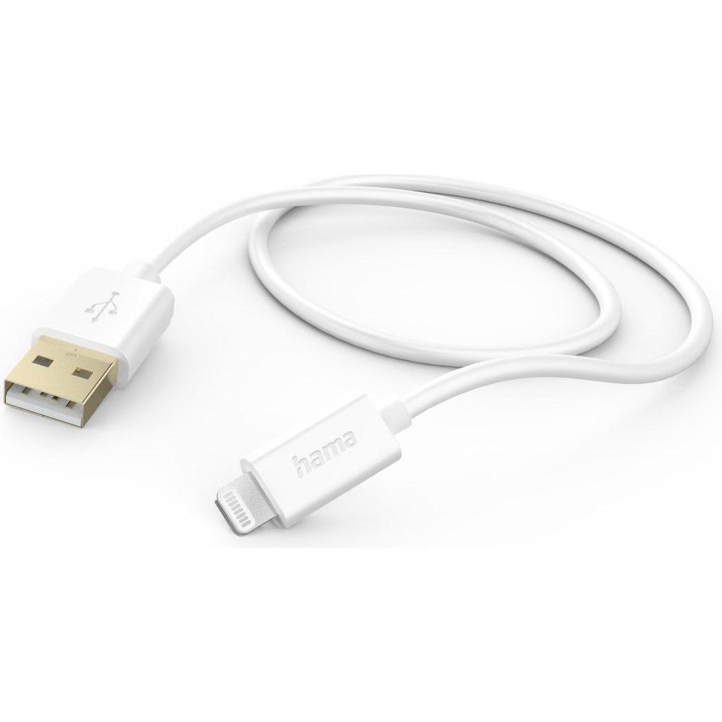 Hama Ladekabel, USB-A - Lightning, 1,5 m, Weiss (1.50 m, USB 2.0), USB Kabel