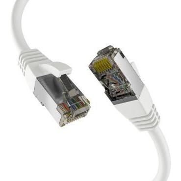 M-Cab CAT8.1 WHITE 1.5M PATCH CORD (S/FTP, CAT8.1, 1.50 m), Netzwerkkabel