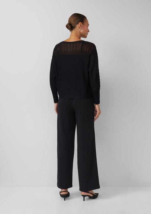 Produktbild s.Oliver Strickpullover Feinstrickpullover mit Fledermausärmeln und Ottoman-Struktur (32)