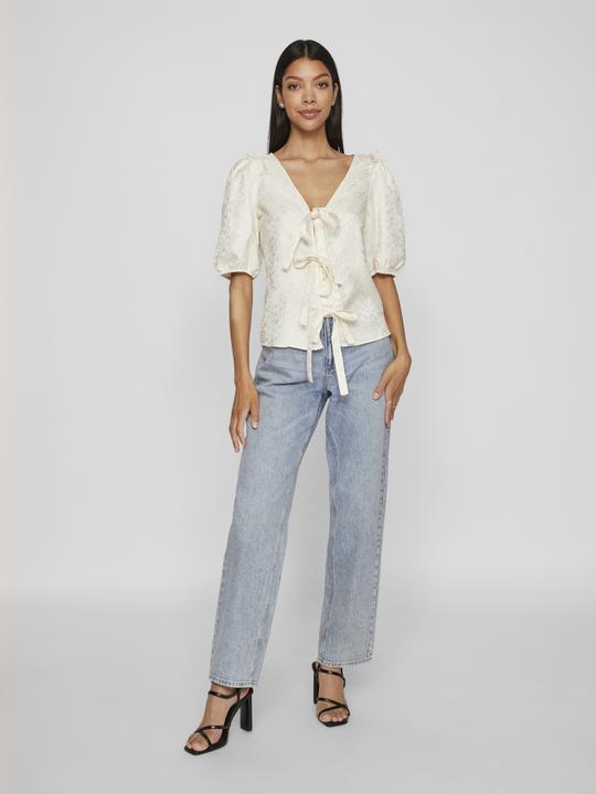 Actual product image Vila Short sleeve top tied at the front (40)