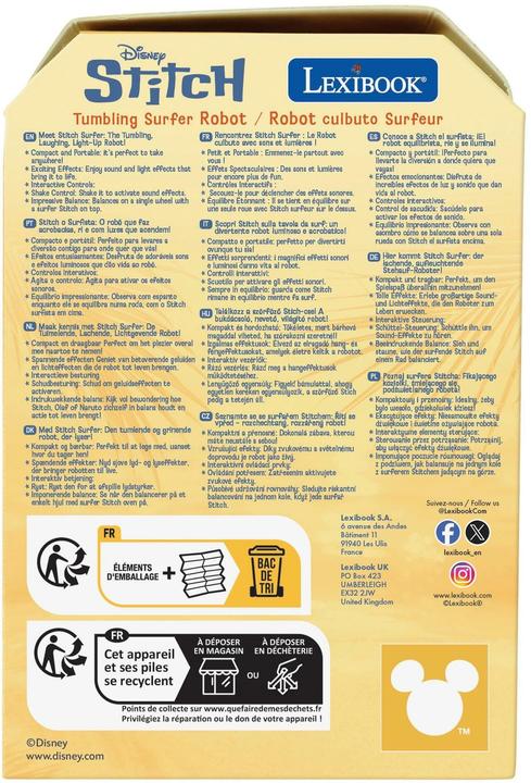 Actual product image Lexibook - Roller Surfer Stitch – Einrad mit perfekter Balance, Licht- und Soundeffekten