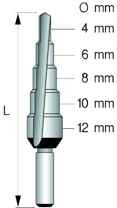 Image du produit Ruko Perceuse à percussion HSS Ø4-12mm (4, 6, 8, 10, 12 mm)