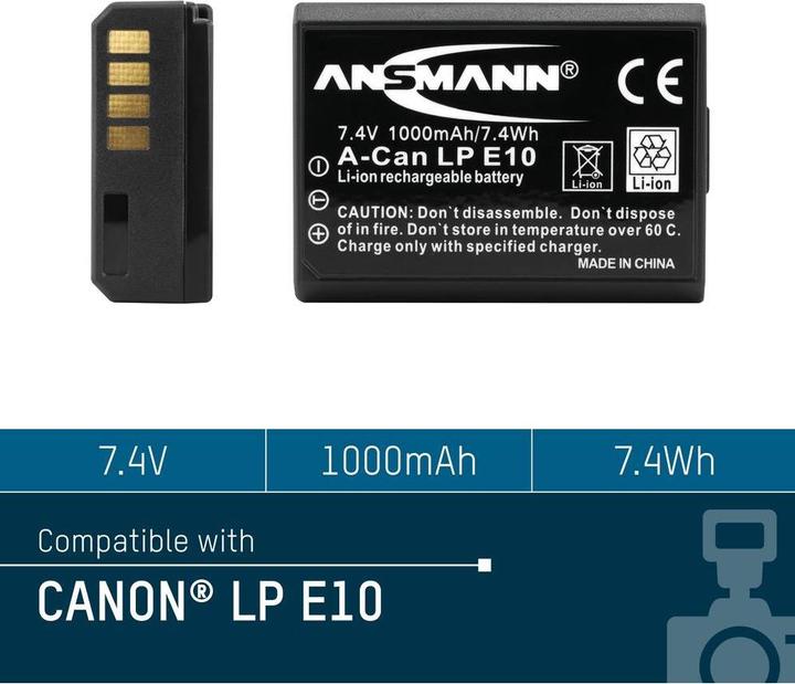 Actual product image Ansmann A-Can LP-E10 (Camera battery)