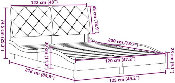 Image du produit vidaXL Bettgestell (120 x 200 cm)