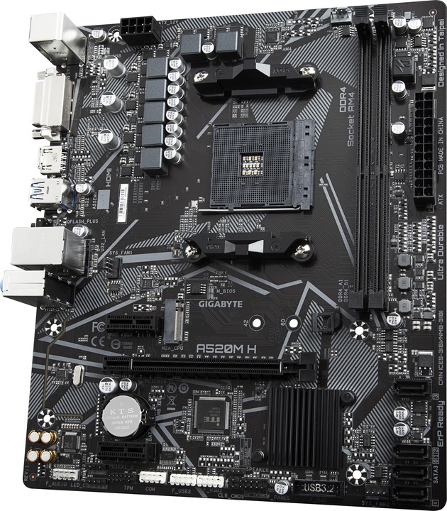 Actual product image Gigabyte A520M H (AM4, AMD A520, mATX)