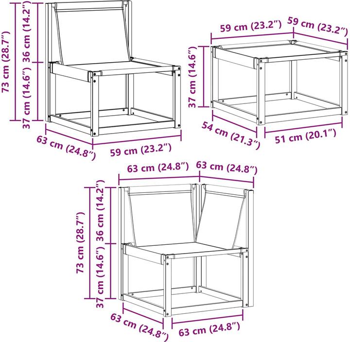Produktbild vidaXL Outdoor-Sofa