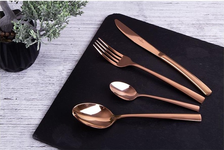 Produktbild BerlingerHaus Besteckset Metallic Line Rosegold 16-teilig (16 Stück, Besteck Set)