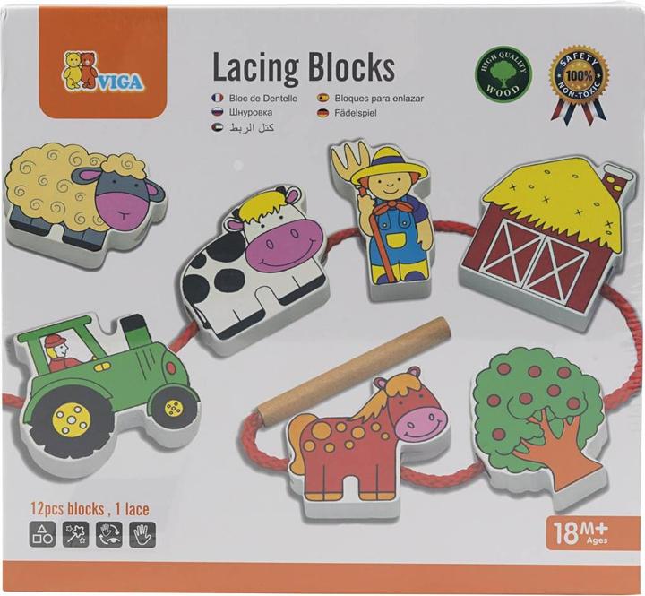 Produktbild Viga Toys Fädelspiel Bauernhof