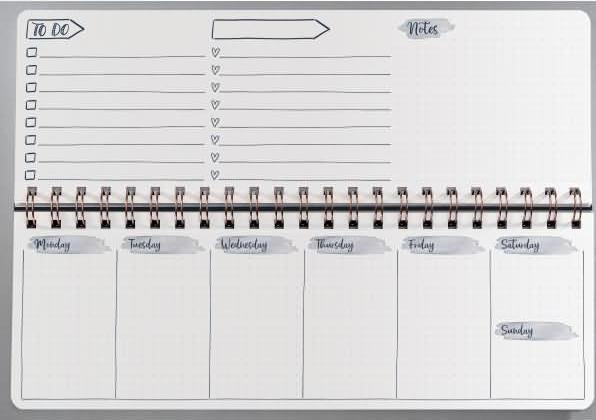 Productafbeelding Jolie Weekplanner Bloemenliefde 30 x 11,4 cm, ongedateerd