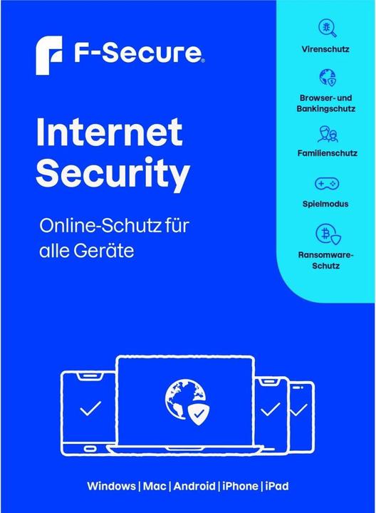Actual product image F-Secure Internet Security for all devices (formerly SAFE) 2 year/3 devices Download (2 User, 3 Devices/Users, 24 months)