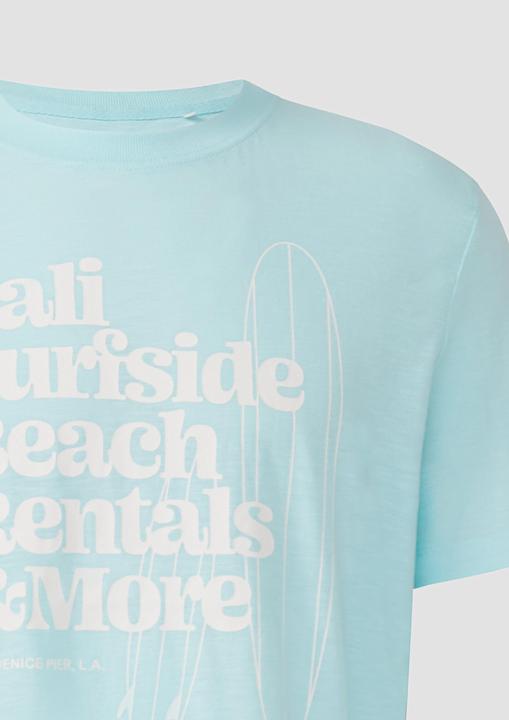 Actual product image S.Oliver T-Shirt Baumwoll-T-Shirt mit Frontprint und Flammgarnstruktur (XXL)