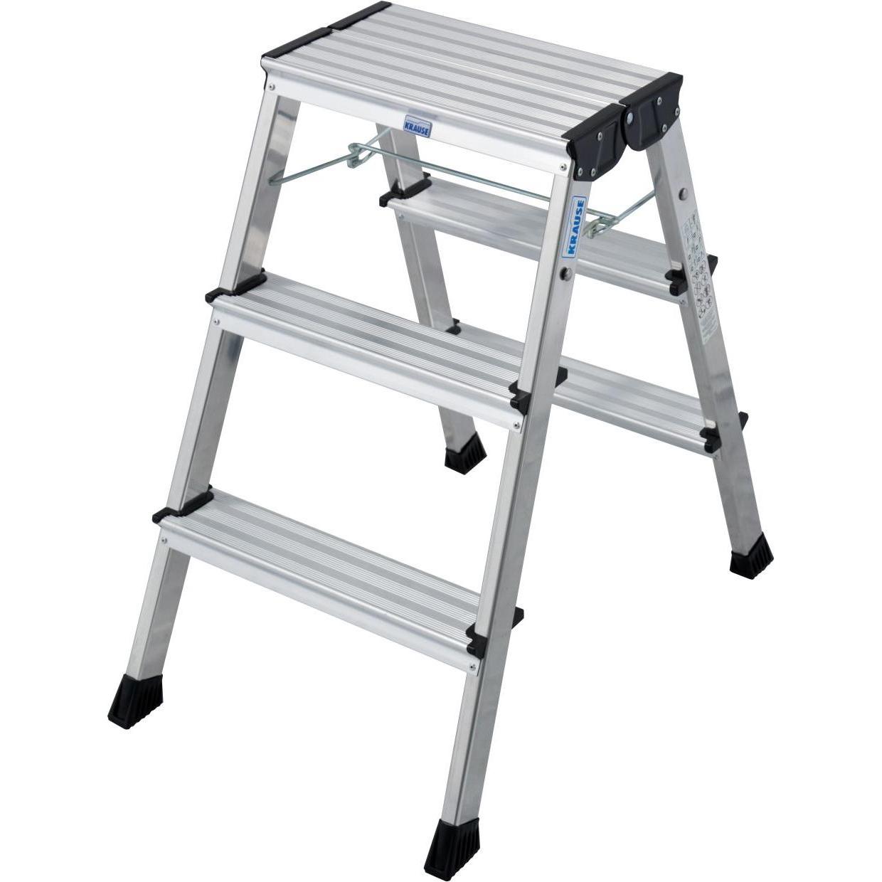 Krause, Leiter + Gerüst, Aluminium Doppel-Klapptritt kl (Klapptritt, 75 cm)