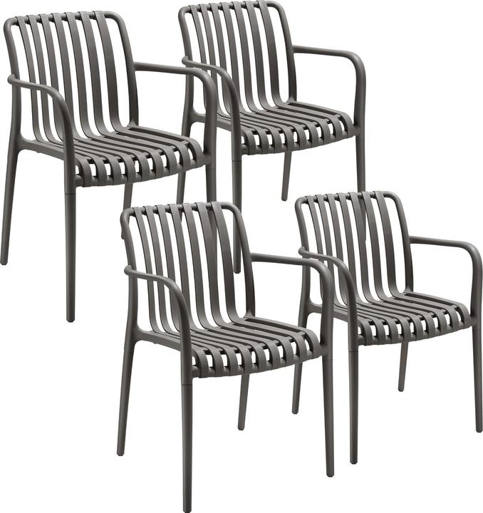 Immagine prodotto tectake Sedie da giardino Alcudia, resistenti alle intemperie, impilabili