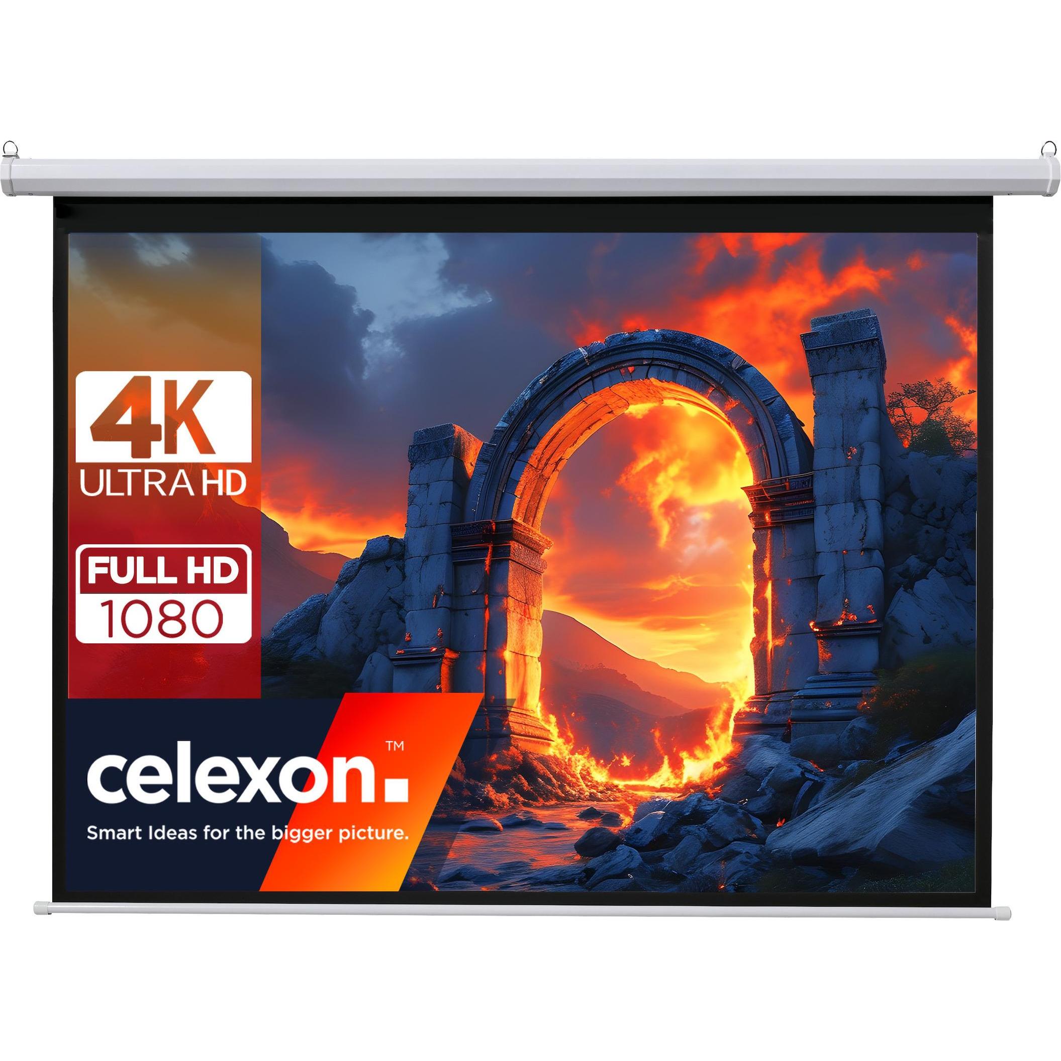 Thumbnail - Celexon basic elektrische Beamer-Motor-Leinwand optimal für Heimkino, Präsentation, Schule und Busin (94.49", 4:3), Lein...