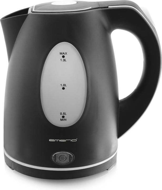 Emerio Kettle, 1.3L, water level indicator, black (1.30 l)