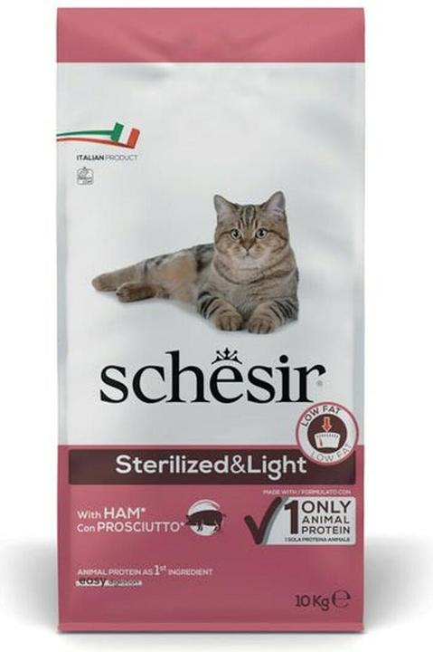 Image du produit Schesir Adult Sterilized & Light with ham - croquettes pour chat - 10kg (Adulte, 10000 g)
