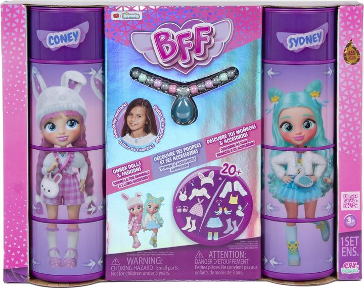 Actual product image IMC Toys Cry Babies BFF Coney & Sydney
