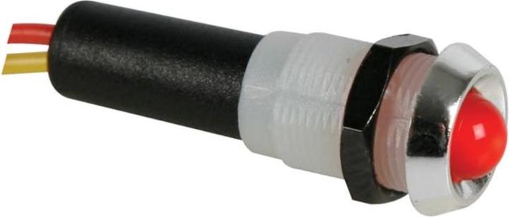 Produktbild Velleman Led-Signalleuchte 12 V Rot - Verchromtes Gehäuse