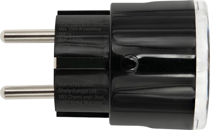 Actual product image Shelly Plug S MTR Gen3 (Black)