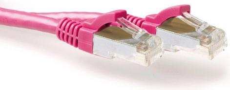 Actual product image ACT Pink 7 meter LSZH SFTP CAT6A patch cable snagless with RJ45 connectors (SFTP, CAT6a, 7 m)
