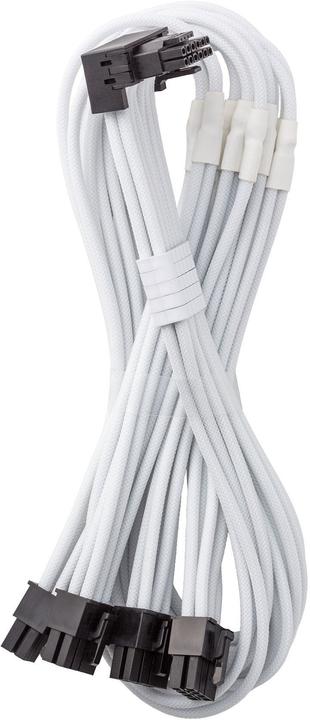 Image du produit CableMod C-Series Pro Anschlusskabel - Variante B, 90°, 16-Pin zu 4x 8-Pin PCIe, weiss