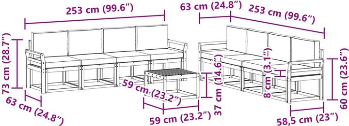 Produktbild vidaXL Gartensofa-set