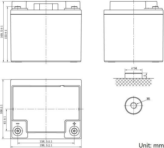 Produktbild Ritar LiFePO4 Batterie 12,8V 50Ah (12.80 V, 50 Ah)