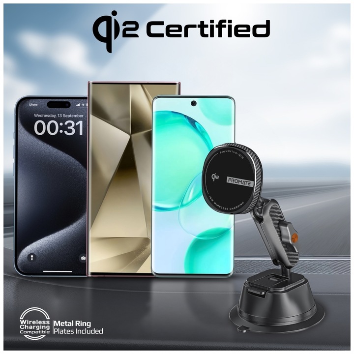 Actual product image ProMate FlexDrive Qi2 smartphone holder