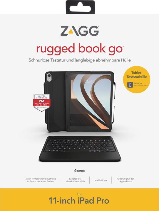 Actual product image Zagg Rugged Book Go (DE, iPad Pro 11 2018 (1. Gen))