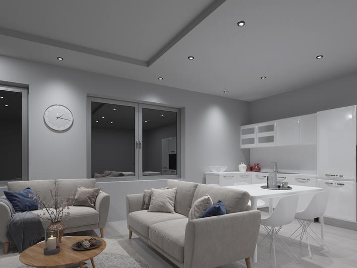 Image du produit Kanlux Cadre d'encastrement Verre Noir Rond Cristal Spot encastrable