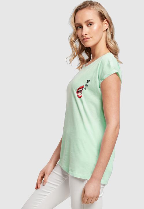 Produktbild Merchcode Ladies Bla Bla Bla Comic Extended Shoulder Tee - 112883 (L)