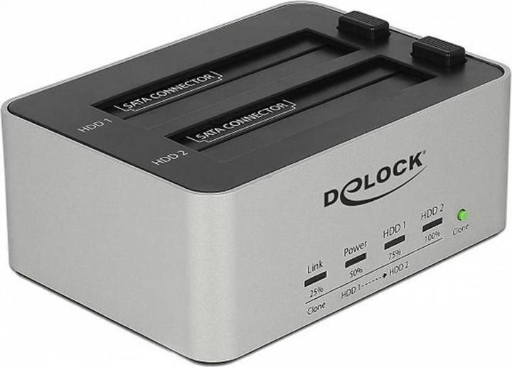 Image du produit Delock Double station d'accueil pour 2 x SATA HDD / SSD