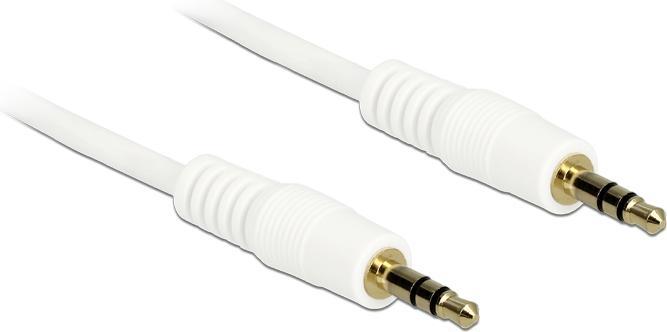 Produktbild Delock Klinkenkabel 3,5 mm 3 Pin Stecker > Stecker 0,5 m weiss (0.50 m)