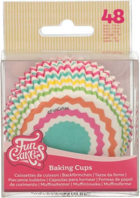 Produktbild FunCakes Backförmchen Buntes Chevron pk/48