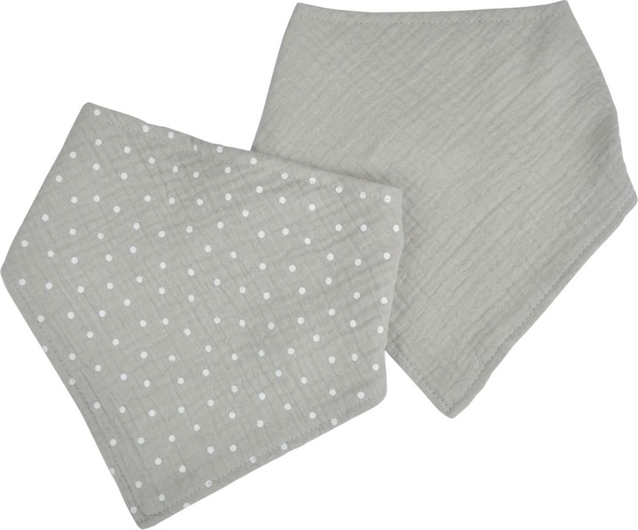 Produktbild Casativo 2er-Set Sabberlätzchen aus Baumwolle, grau, Punkte