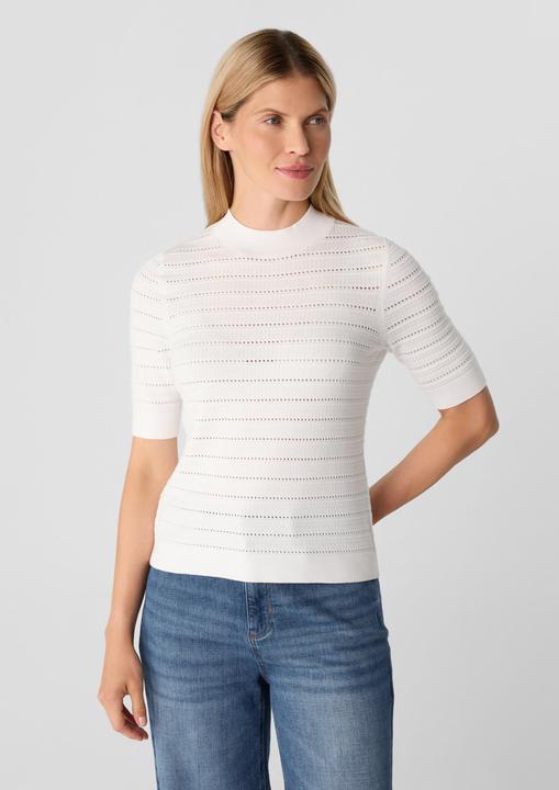 Produktbild Comma Strickpullover Strukturierter Feinstrickpullover aus Viskosemix (34)