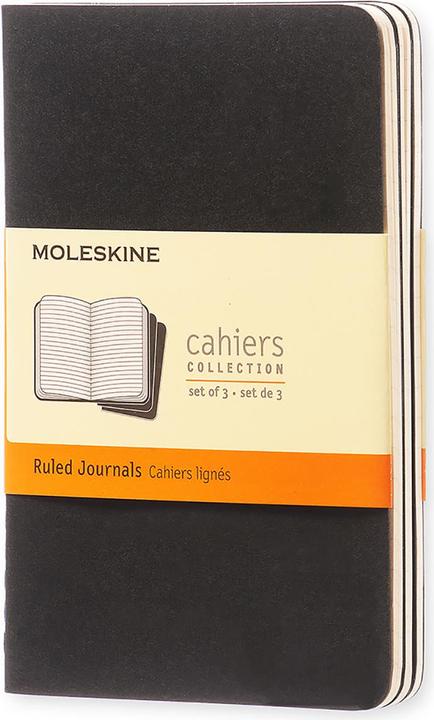 Moleskine Set tascabile Cahier di 3 (A6, Righe, Copertina morbida)