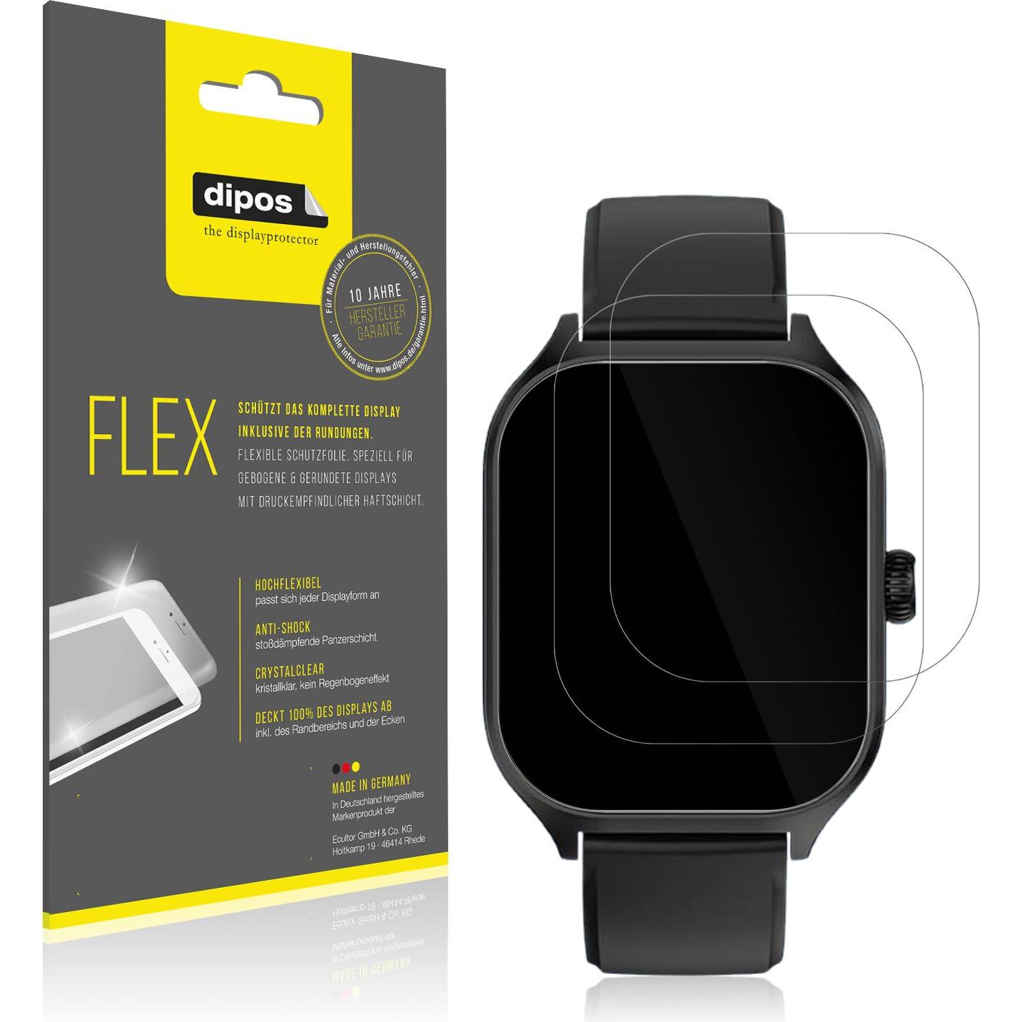 Dipos 3D Full Cover Schutzfolie, Smartwatch Schutzfolie, Transparent