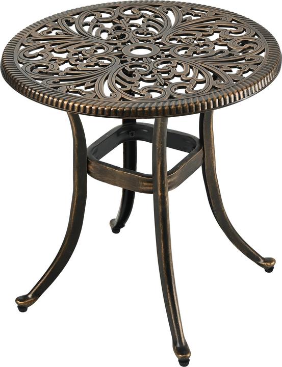 Produktbild Relaxdays Runder Gartentisch mit Schirmloch (53 x 53 cm)